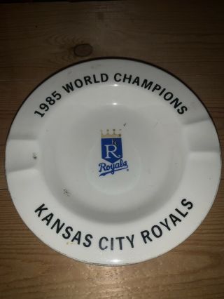 Vintage 1985 Mlb World Series Champions Kansas City Royals Ash Tray (read)