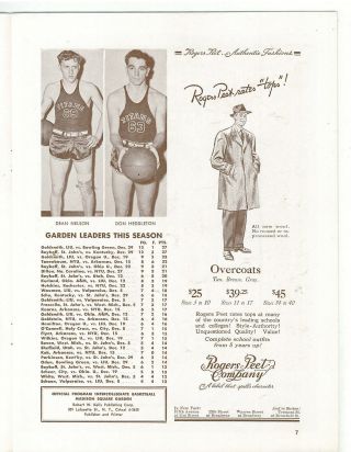 1946 St.  Francis vs Westminster LIU vs Wyoming College Basketball Program GOOD, 2