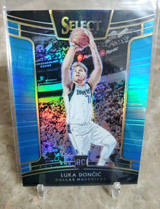 2018 - 19 Select Light Blue Prizms 25 Luka Doncic /299 Rookie Rc Refractor