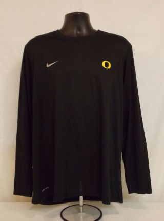 Oregon Ducks Nike Team Issued Dri - Fit Long Sleeve Shirt Men 