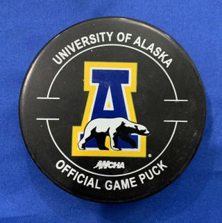 University Of Alaska Nanooks 2017 - 19 Official Wcha Game Puck Ncaa