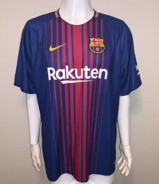 Fc Barcelona Authentic Nike 2017/18 Home Soccer Football Jersey Men 