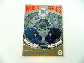 1963 World Series Program Los Angeles Dodgers Vs N.  Y.  Yankees Ex,  / N