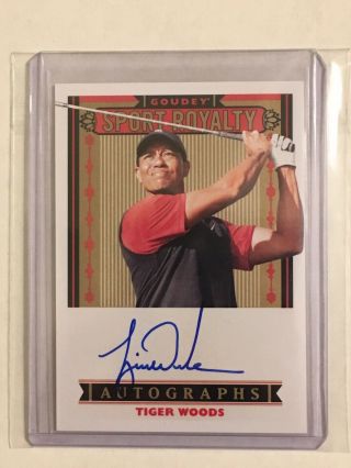 2019 Goodwin Champions Tiger Woods Goudey Sport Royalty Autographs And (bonus)