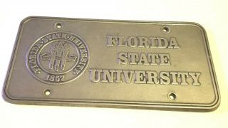 Florida State University Seminoles Pewter Vintage Alumni License Plate Fsu Noles