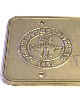 Florida State university Seminoles Pewter vintage alumni License Plate FSU noles 2