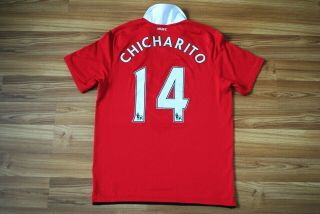 Size Medium Manchester United Home Football Shirt Jersey Nike 2010/11 Chicharito