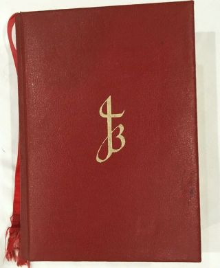 The Jerusalem Bible With Illustrations By Salvador Dali 1970 Red Leather Cover