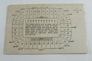 1950 University Of Notre Dame vs Michigan State Football Ticket Stub 2