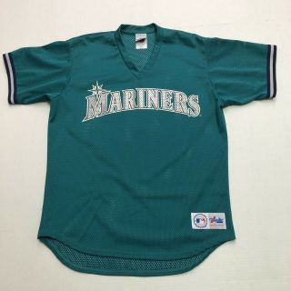 Majestic Seattle Mariners Ken Griffey Jr Baseball Jersey Vintage Usa Made Large