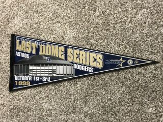 Houston Astros 1999 Vintage Wincraft Pennant Last Dome Series Astros Vs Dodgers