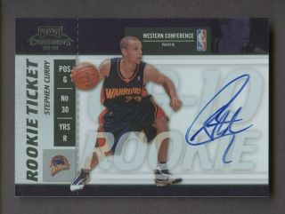 2009 - 10 Playoff Contenders Rookie Ticket Stephen Curry Warriors Rc Rookie Auto