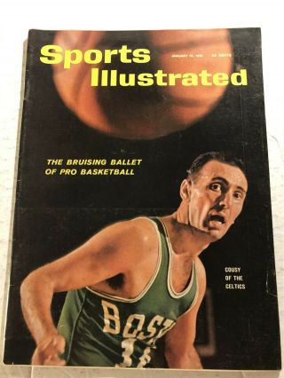 1961 Sports Illustrated Boston Celtics Bob Cousy Bill Russell Heinsohn No Label