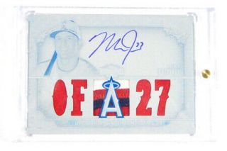 2013 Topps Triple Threads Mike Trout Auto 3 - Color Patch Plate White Whale 1/1