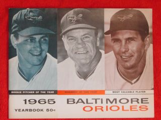 1965 Baltimore Orioles Extra Large Yearbook Nr Mt