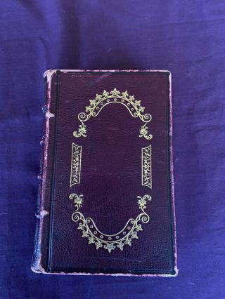 Poetical Of John Milton 1855 Leather Binding Illus