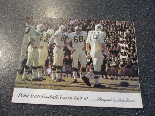 1969 - 70 Penn State Football Season Photographs By Dick Brown Yearbook