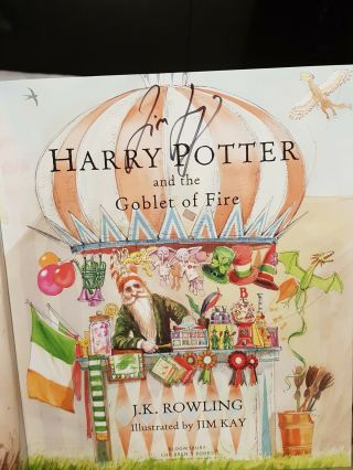 Signed 1st Ed Harry Potter And The Goblet Of Fire: Illustrated Edition - Jim Kay