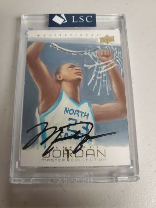 2011 - 12 Ud Upper Deck Michael Jordan Auto Autograph /30 On Card Bulls Nc