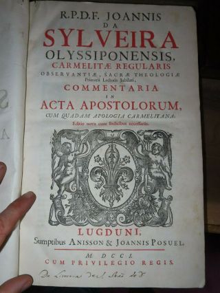 1701 Commentary On The Acta Apostolorum Acts Of The Apostles By Sylveira
