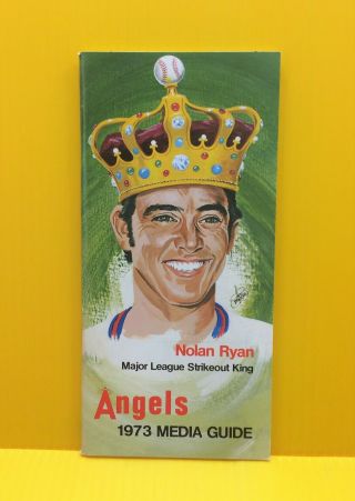 1973 California / Los Angeles Angels Media Guide Press Book Yearbook Nolan Ryan