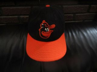 Baltimore Orioles Happy Bird Logo Black W/orange Bill Hvy Wool 7 1/2 Hat Era
