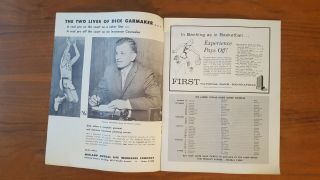 1959 - 60 Minneapolis Laker News NBA program,  vs St.  Louis Hawks 3