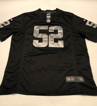 Khalil Mack Oakland Raiders Nike Jersey Stitched Men’s Size X - Large