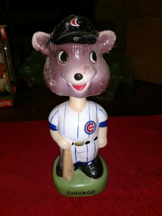 Vintage Chicago Cubs Baseball Mascot Bobblehead Goodman Consessions Porcelain