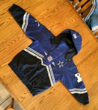 Dallas Cowboys Authentic Pro Line Logo Athletic Nfl Coat Jacket Womans 10 - 12 M/m