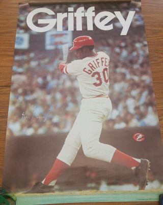Vintage Ken Griffey Sr Mlb Cincinnati Reds Poster June 1978 24 " X 36 "