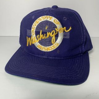 Vintage 90’s Washington Huskies Snapback Hat The Game Brand