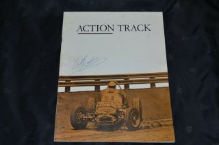 1966 Terre Haute Action Track Programs A J Foyt Signed Autograph Speedway Racing