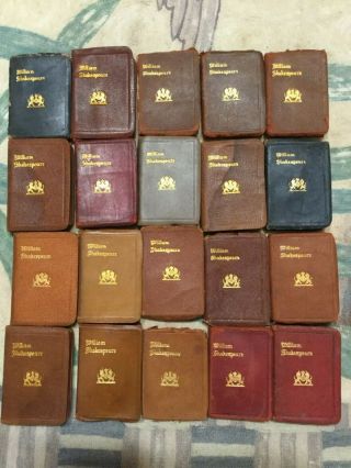 Knickerbocker - Shakespeare’s - Complete Set Of 24 Small Leather Books