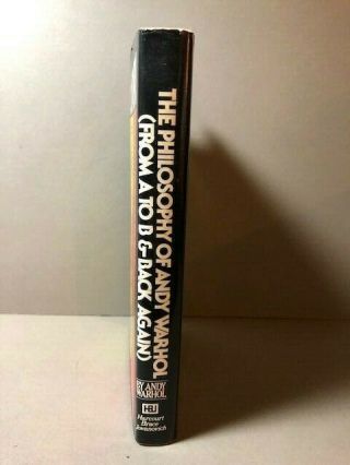 THE PHILOSOPHY OF ANDY WARHOL - 1st edition 1975 2