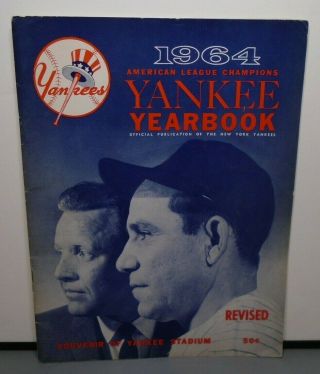 York Yankee 1964 Yearbook Al Champion Mickey Mantle Roger Maris Whitey Ford