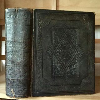 1837 Early Victorian King James Holy Bible Old & Testaments - Folio