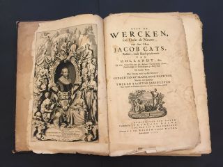 Jacob Cats Alle De Wrecken Emblemata Emblem Book Plates Folio - 1700 Dutch Poet