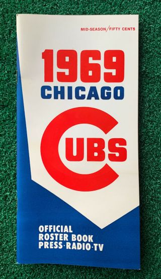1969 Chicago Cubs Baseball Roster Book Press Radio Tv Guide Mid - Season