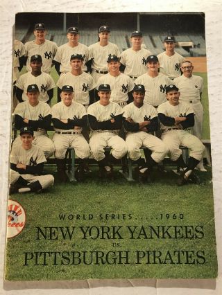 1960 World Series Program Pittsburgh Pirates Vs York Yankees Mantle Clemente