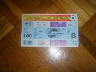 Ticket 1982 World Cup Kuwait V Czechoslovakia Soccer Football Unsed Spain 1982