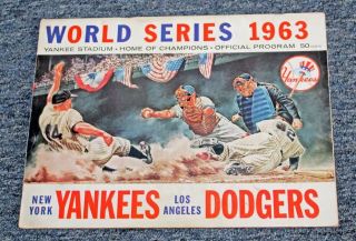1963 World Series Program: Ny Yankees Vs La Dodgers / Yankee Stadum / 52 Pgs.