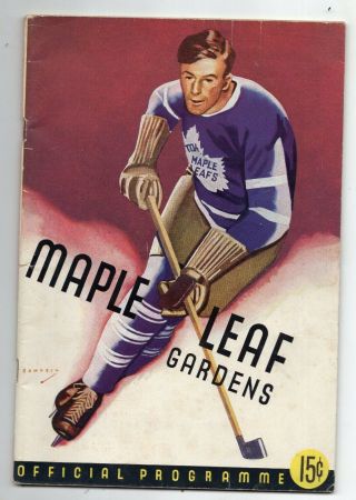1939 Toronto Maple Leafs Program