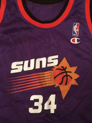 Charles Barkley Phoenix Suns NBA Vintage Champion Jersey Youth Size L (14 - 16) 3