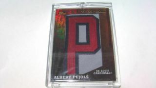 1of1 2005 Topps In The Name Albert Pujols Letter Patch Mlb Game