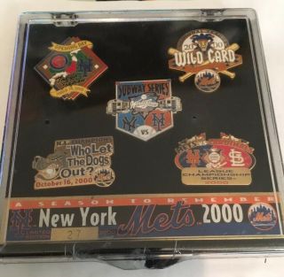 York Mets 2000 A Season To Remember Pin Set Limited Edition Nib World Series
