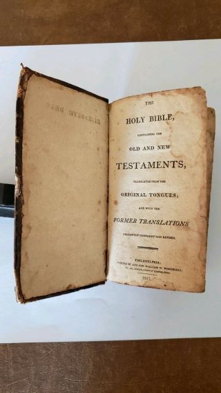 1813 The Holy Bible Containing The Old And Testaments