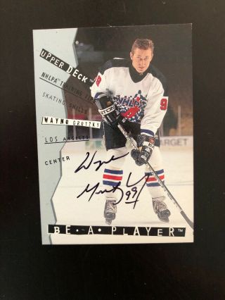 Wayne Gretzky 1994 - 95 Be A Player Autographed Card Ssp 108 In Set Nm - Mt