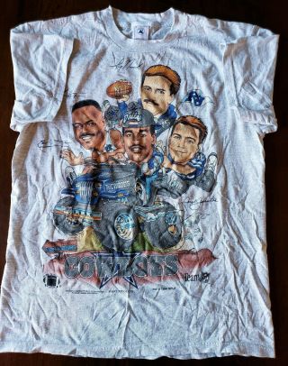 Vintage 1994 Dallas Cowboys Team NFL Character Shirt Xplosion T - Shirt Large USA 2