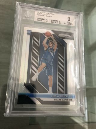 Luka Doncic - 2018 - 19 Prizm Silver Rc Rookie - Bgs 9